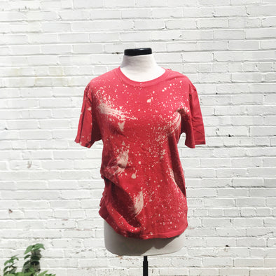 Red Bleached Tee