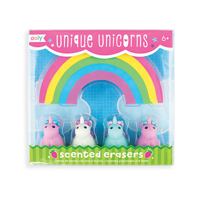 Unique Unicorn Strawberry Scented Erasers
