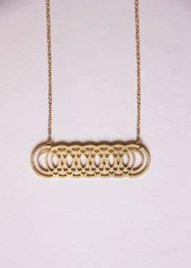 Overlapping Venn Circles Geometric Necklace